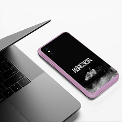 Чехол iPhone XS Max матовый Дамиано Давид Монэскин Z, цвет: 3D-сиреневый — фото 2