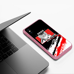 Чехол iPhone XS Max матовый Кенма Козуме Haikyuu!!, цвет: 3D-малиновый — фото 2