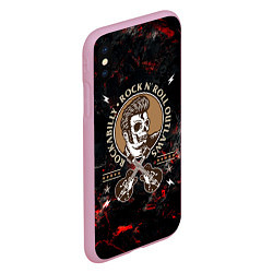 Чехол iPhone XS Max матовый Элвис Пресли Rock n roll, цвет: 3D-розовый — фото 2