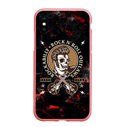 Чехол iPhone XS Max матовый Элвис Пресли Rock n roll, цвет: 3D-баблгам