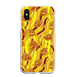 Чехол iPhone XS Max матовый Солнечные пираньи, цвет: 3D-белый