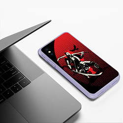 Чехол iPhone XS Max матовый Самурай, цвет: 3D-светло-сиреневый — фото 2