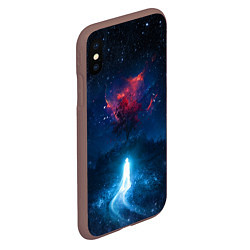 Чехол iPhone XS Max матовый Душа идущая в космос Soul space Z, цвет: 3D-коричневый — фото 2