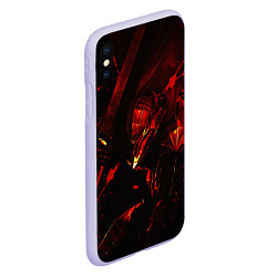 Чехол iPhone XS Max матовый Berserk персонаж, цвет: 3D-светло-сиреневый — фото 2