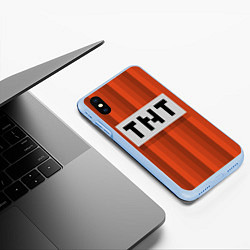 Чехол iPhone XS Max матовый TNT, цвет: 3D-голубой — фото 2