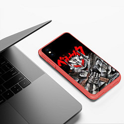 Чехол iPhone XS Max матовый Манга Berserk, цвет: 3D-красный — фото 2