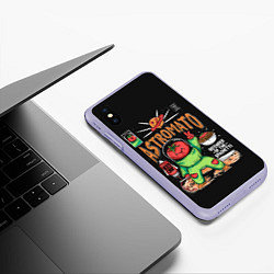 Чехол iPhone XS Max матовый Astromato, цвет: 3D-светло-сиреневый — фото 2