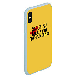 Чехол iPhone XS Max матовый Quentin Tarantino, цвет: 3D-голубой — фото 2