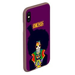 Чехол iPhone XS Max матовый Соул Кинг Брук One Piece, цвет: 3D-коричневый — фото 2