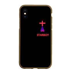 Чехол iPhone XS Max матовый STARBOY - The Weeknd, цвет: 3D-коричневый