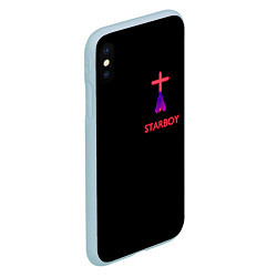 Чехол iPhone XS Max матовый STARBOY - The Weeknd, цвет: 3D-голубой — фото 2