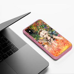Чехол iPhone XS Max матовый Беннетт Genshin Impact, цвет: 3D-малиновый — фото 2