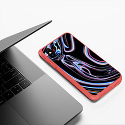 Чехол iPhone XS Max матовый Скин - Темная материя, цвет: 3D-красный — фото 2