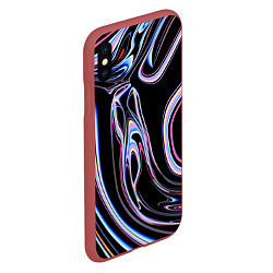 Чехол iPhone XS Max матовый Скин - Темная материя, цвет: 3D-красный — фото 2