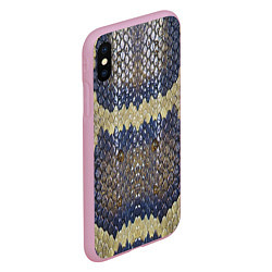 Чехол iPhone XS Max матовый Рептилоид Змея, цвет: 3D-розовый — фото 2
