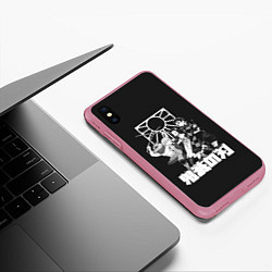 Чехол iPhone XS Max матовый Demon Slayers Team, цвет: 3D-малиновый — фото 2