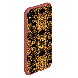 Чехол iPhone XS Max матовый Versace классические узоры, цвет: 3D-красный — фото 2