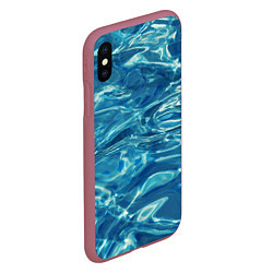 Чехол iPhone XS Max матовый Чистая вода, цвет: 3D-малиновый — фото 2