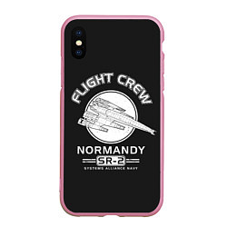 Чехол iPhone XS Max матовый Нормандия, цвет: 3D-розовый