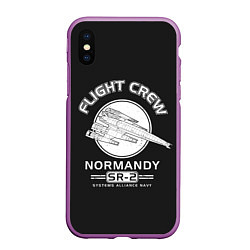 Чехол iPhone XS Max матовый Нормандия, цвет: 3D-фиолетовый
