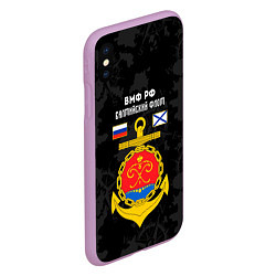 Чехол iPhone XS Max матовый Балтийский флот ВМФ России, цвет: 3D-сиреневый — фото 2