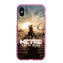 Чехол iPhone XS Max матовый MERTO 2033 ВОСХОД, цвет: 3D-малиновый