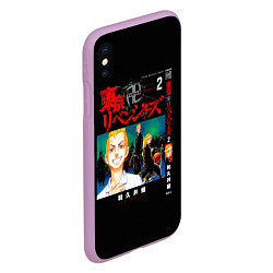 Чехол iPhone XS Max матовый Токийские мстители- дракен, цвет: 3D-сиреневый — фото 2
