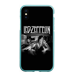 Чехол iPhone XS Max матовый Led Zeppelin, цвет: 3D-мятный