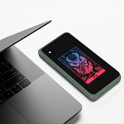 Чехол iPhone XS Max матовый Boss incoming, цвет: 3D-темно-зеленый — фото 2
