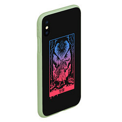Чехол iPhone XS Max матовый Boss incoming, цвет: 3D-салатовый — фото 2