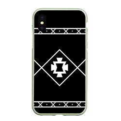 Чехол iPhone XS Max матовый КИМОНО ДРАКЕНА V2, цвет: 3D-салатовый