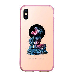Чехол iPhone XS Max матовый Маркус, цвет: 3D-розовый