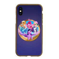 Чехол iPhone XS Max матовый Pony team, цвет: 3D-коричневый