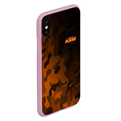 Чехол iPhone XS Max матовый KTM КТМ CAMO RACING, цвет: 3D-розовый — фото 2