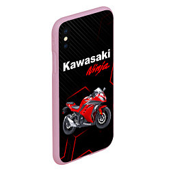 Чехол iPhone XS Max матовый KAWASAKI NINJA КАВАСАКИ, цвет: 3D-розовый — фото 2