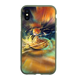 Чехол iPhone XS Max матовый ZENITSU ЗЕНИТСУ DEMON SLAYER Z, цвет: 3D-темно-зеленый