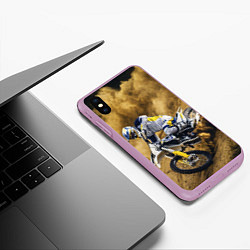 Чехол iPhone XS Max матовый HUSQVARNA ХУСКВАРНА SPORT, цвет: 3D-сиреневый — фото 2