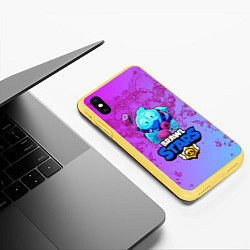 Чехол iPhone XS Max матовый BRAWL STARS SQUEAK: СКВИК, цвет: 3D-желтый — фото 2