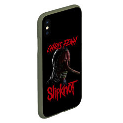 Чехол iPhone XS Max матовый CHRIS FENH SLIPKNOT СЛИПКНОТ Z, цвет: 3D-темно-зеленый — фото 2