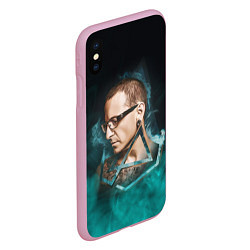 Чехол iPhone XS Max матовый CHESTER LINKIN PARK ЛИНКИН ПАРК Z, цвет: 3D-розовый — фото 2