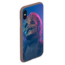 Чехол iPhone XS Max матовый Corey Taylor, цвет: 3D-коричневый — фото 2