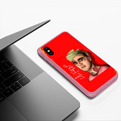 Чехол iPhone XS Max матовый LIL PEEP ЛИЛ ПИП Z, цвет: 3D-малиновый — фото 2