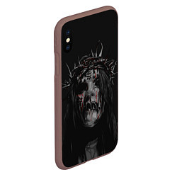 Чехол iPhone XS Max матовый Joey Jordison, цвет: 3D-коричневый — фото 2
