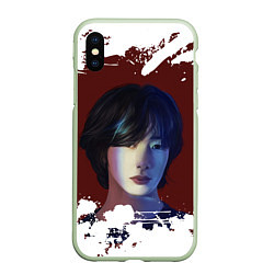 Чехол iPhone XS Max матовый MONSTA X МОНСТА Х Z, цвет: 3D-салатовый