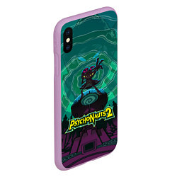 Чехол iPhone XS Max матовый PsychoNauts 2 Рас, цвет: 3D-сиреневый — фото 2