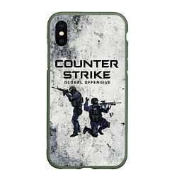 Чехол iPhone XS Max матовый COUNTER TERRORIST CS GO Z, цвет: 3D-темно-зеленый