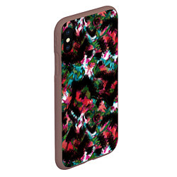 Чехол iPhone XS Max матовый Гранжевый абстрактный узор, цвет: 3D-коричневый — фото 2