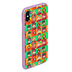 Чехол iPhone XS Max матовый Аниме Южный парк, цвет: 3D-сиреневый — фото 2