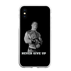 Чехол iPhone XS Max матовый Never give up