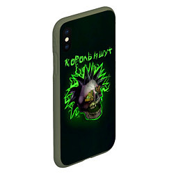 Чехол iPhone XS Max матовый Король и Шут ГОРШОК, цвет: 3D-темно-зеленый — фото 2
